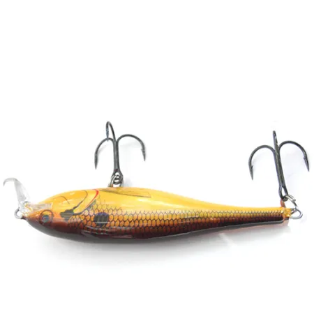 Rapala Shallow Shad Rap Wobbler, Brun / Gul JP, 11g, Balsaträ, #0082