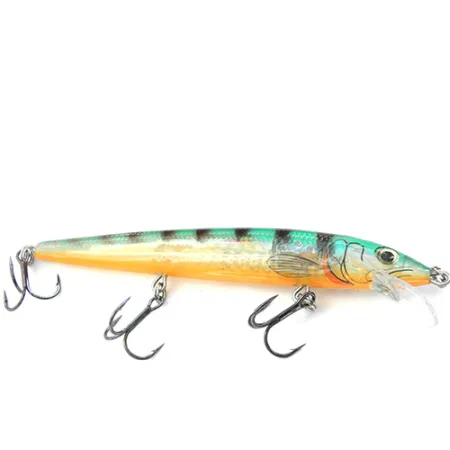 Rapala Husky Jerk Suspender, Transparent/Orange/Grön, 12g, #0088