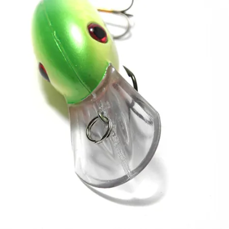 Strike King Pro 3 Crankbait, Gul/Grön, 10g, Djupgång 2.4m, #0103