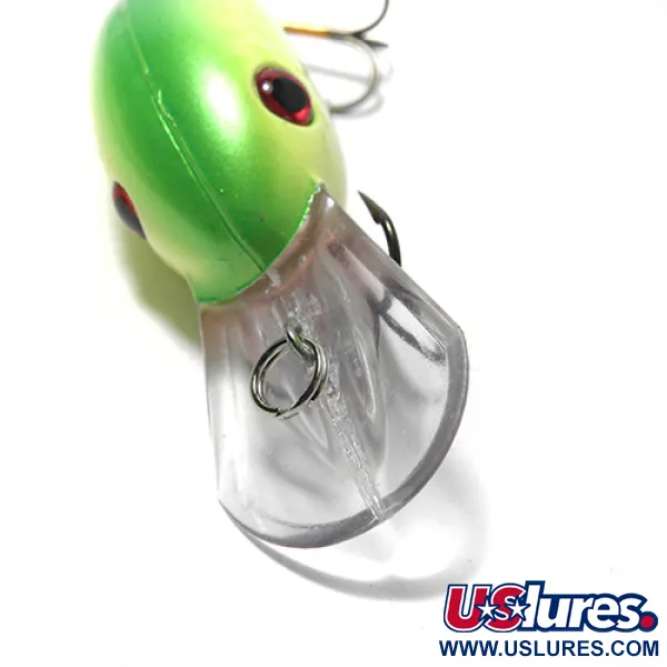 Strike King Pro 3 Crankbait, Gul/Grön, 10g, Djupgång 2.4m, #0103