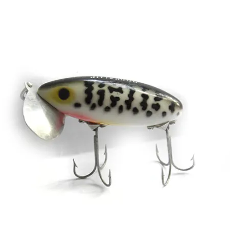 Fred Arbogast Jitterbug ytbeten, Tiger/Vit/Svart, 14g, #0145