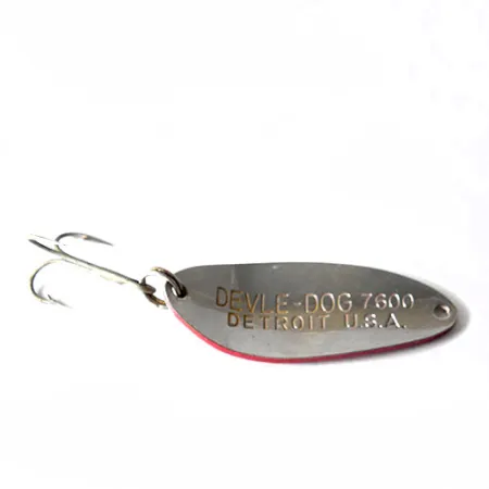 Dardevle Devle Dog Skeddrag, Röd / Vit, 10g, Vintage, #0169