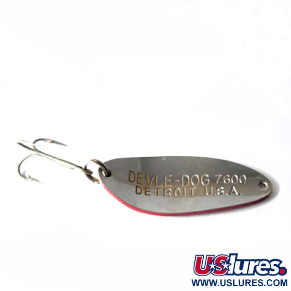 Dardevle Devle Dog Skeddrag, Röd / Vit, 10g, Vintage, #0169