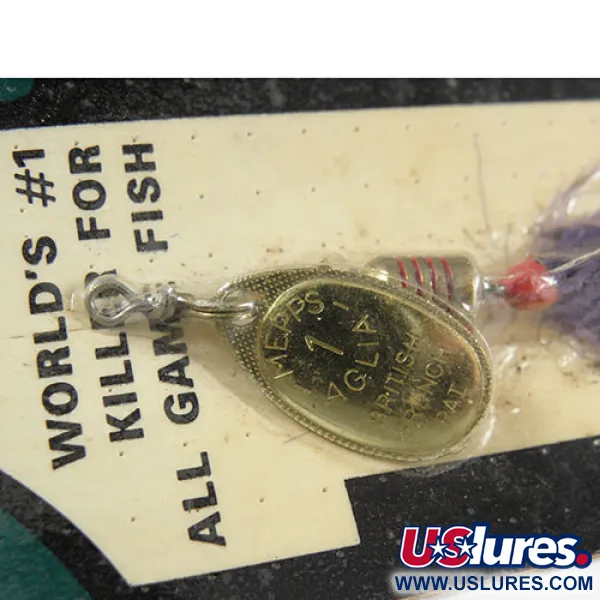 Mepps Aglia 1 Spinnare, Mässing, 3.5g, Fjäderklädd krok, #0362