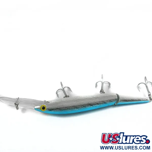 Rebel Spoonbill Minnow Jointed Vobbler, Silver/Blå, 21g, Ledad, #0397