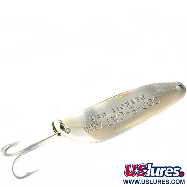 Dardevle Cop-E-Cat 7300 Skeddrag, Nickel/Grön, 10g, Detroit-stämpel, #0653