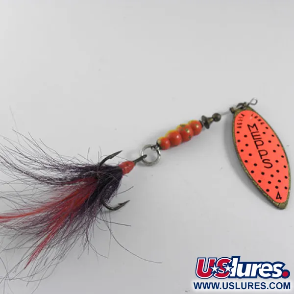 Mepps Aglia Long 4 Dressed Spinnare, Guld / Orange, 17g, #0667