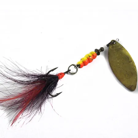 Mepps Aglia Long 4 Dressed Spinnare, Guld / Orange, 17g, #0667