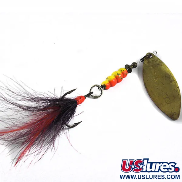 Mepps Aglia Long 4 Dressed Spinnare, Guld / Orange, 17g, #0667