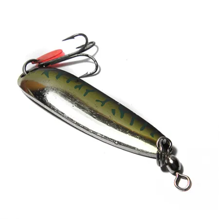 Luhr Jensen Krocodile Die #4 Skeddrag, Nickel/Guld/Grön, 19g, #0067