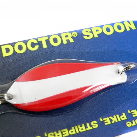 Prescott Spinner Little Doctor Skeddrag, Röd/Vit, 10g, 2-i-1-design, #0728