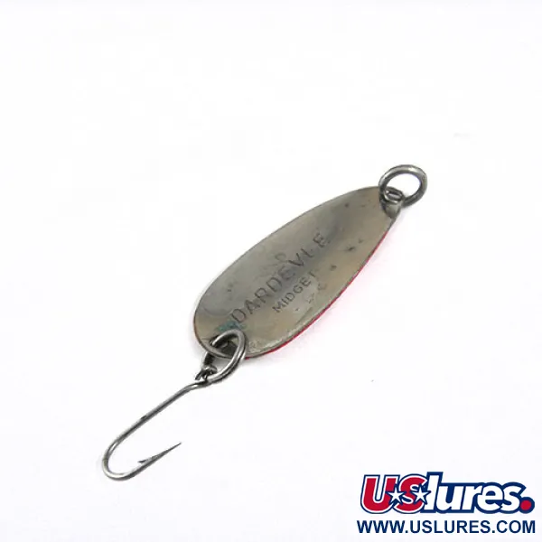 Dardevle Midget Trout Skeddrag, Röd/Vit, 2,5g, Nickelbaksida, #0731