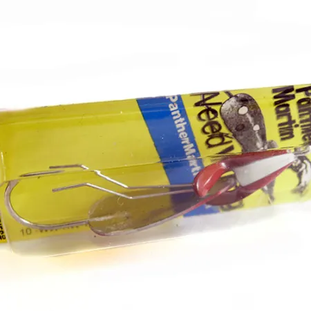 Weedless Panther Martin Weed Wing Skeddrag, Röd/Vit, 17g, Vasskyddad, #0742