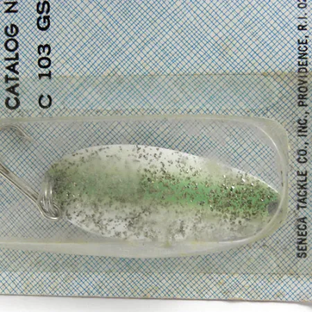 Seneca Little Cleo (Hula Girl) Skeddrag, Vit/Grön/Glitter, 10g, #0803