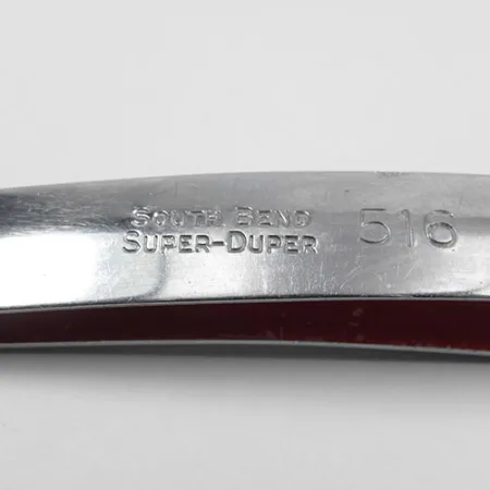 South Bend Super-Duper 516 Skeddrag, Nickel / Röd, 18g, Vintage, #0864