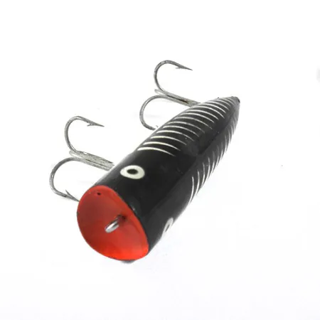 Popper Heddon Chugger Spook, Svart/Vit/Röd, 14g, Ytbete, #0875