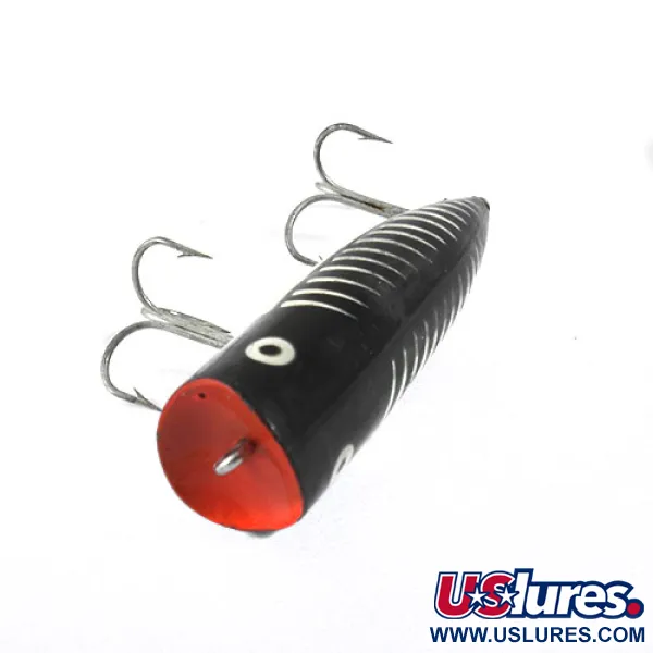 Popper Heddon Chugger Spook, Svart/Vit/Röd, 14g, Ytbete, #0875