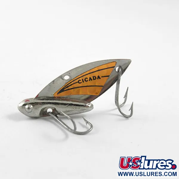 Reef Runner Cicada Blade Bait, Nickel / Orange, 6g, Dubbelkrok, #0965