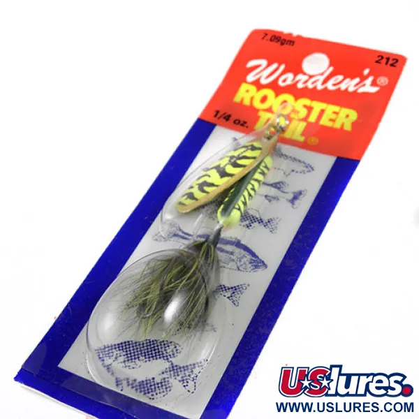Worden’s Original Rooster Tail Spinnare, Tiger, 7g, Hackel, #0970