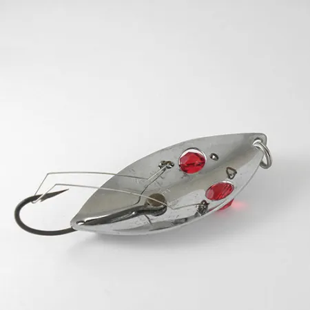 Hofschneider Weedless Red Eye Wiggler Skeddrag, Nickel/Röd, 25g, #1002