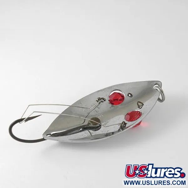 Hofschneider Weedless Red Eye Wiggler Skeddrag, Nickel/Röd, 25g, #1002