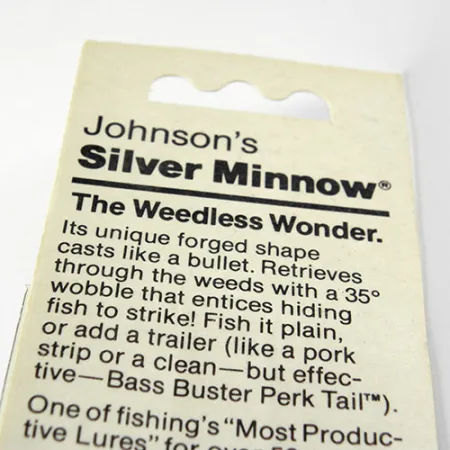 Weedless Johnson Silver Minnow Skeddrag, Guld, 5g, Vasskydd, #1017