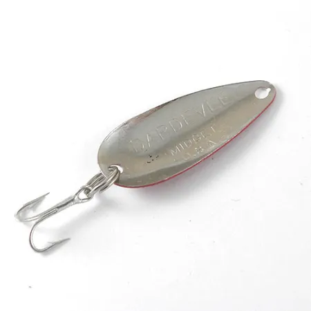 Dardevle Midget Trout Skeddrag, Röd / Vit / Nickel, 2,5g, #1027