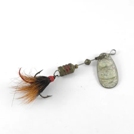 Mepps Comet 1 Dressed Spinnare, Nickel/Vit/Röd, 3,5g, Hår, #1081