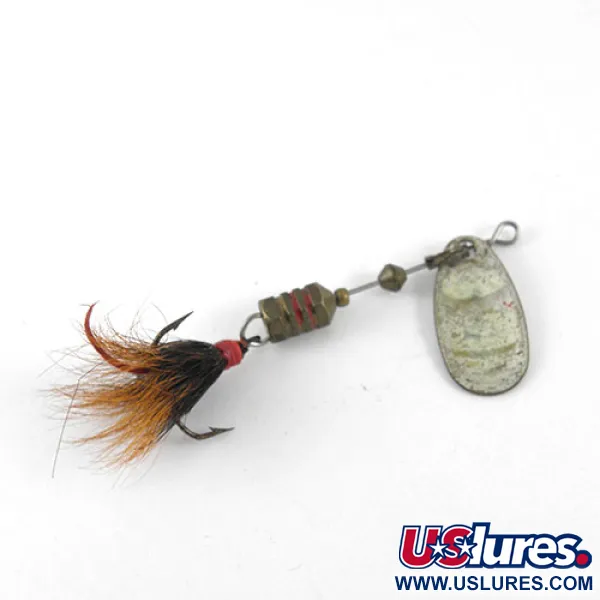 Mepps Comet 1 Dressed Spinnare, Nickel/Vit/Röd, 3,5g, Hår, #1081