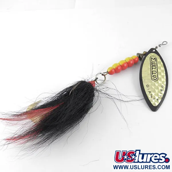 Mepps Giant Killer Spinnare, Svart/Hologram, 30g, Videblad, #1088