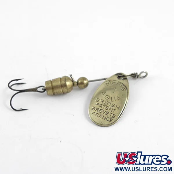 Mepps Aglia 1 Spinnare, Mässing, 3,5g, Fransk Patent, #1102