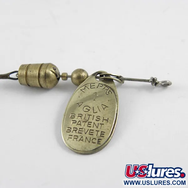 Mepps Aglia 1 Spinnare, Mässing, 3,5g, Fransk Patent, #1102