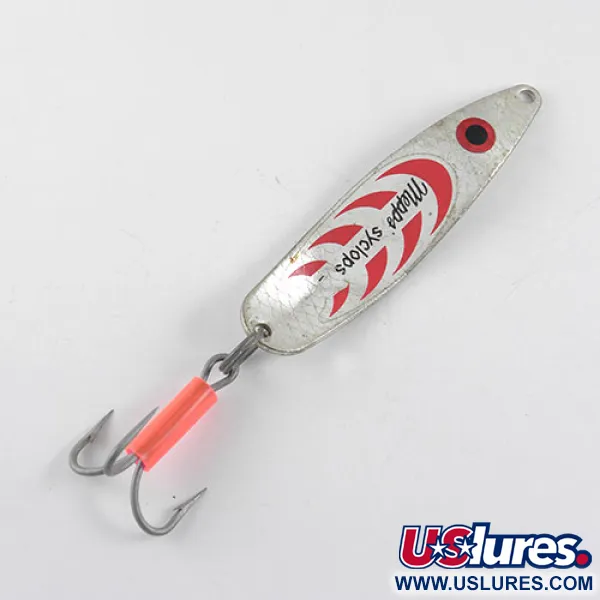 Mepps Syclops 2 Skeddrag, Nickel / Röd, 17g, Våggrafik, #1108