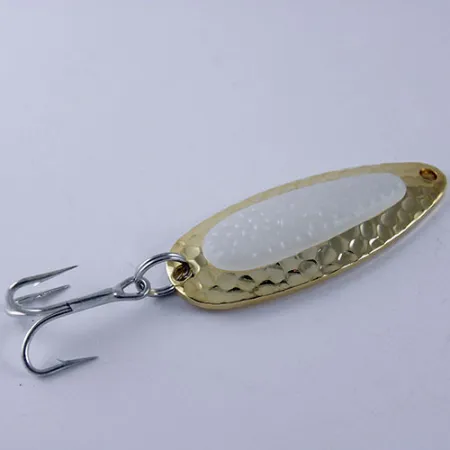 Blue Fox Pixee Glow Skeddrag, Guld / Vit (Glow), 14g, Fox-Glo, #1111