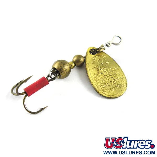 Mepps Aglia 0 Spinnare, Mässing, 2,2g, Röd Slang, #1113