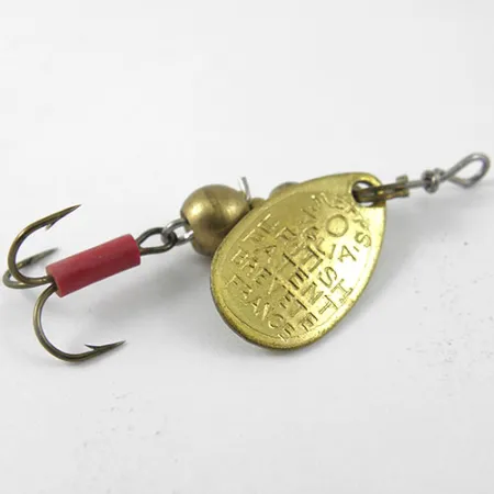 Mepps Aglia 0 Spinnare, Mässing, 2.2g, Röd slang, #1141