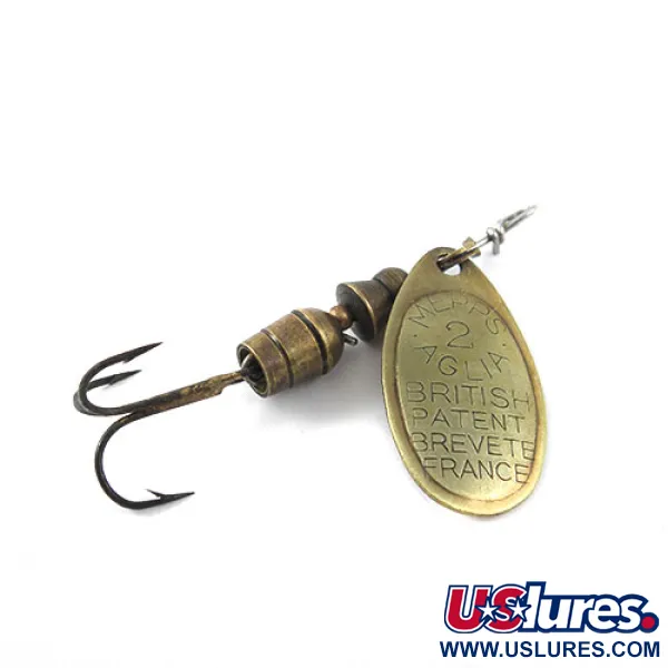 Mepps Aglia 2 Spinnare, Mässing, 4,5g, Vintage, #1154