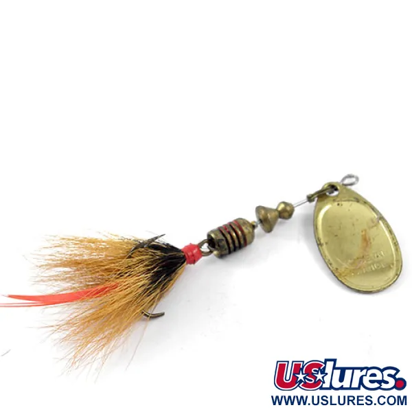 Mepps Aglia 2 dressed Spinnare, Mässing, 4,7g, Naturhårskrok, #1156