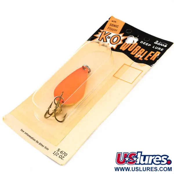 Acme K.O. Wobbler Skeddrag, Orange, 14g, Sonic Flipper, #1159