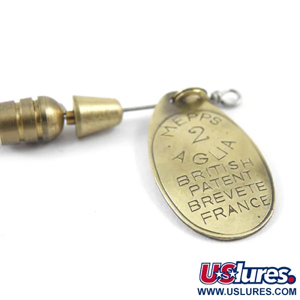 Mepps Aglia 2 Spinnare, Mässing, 4,5g, Fransk Design, #1171