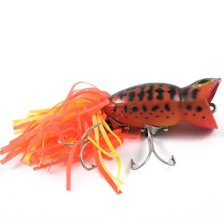 Fred Arbogast Hula Popper Popper, Tiger, 14g, Gummikjol, #1189