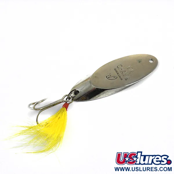 Weber Mr Champ Skeddrag, Nickel/Gul stjärt, 35g, Fjäderstjärt, #1278