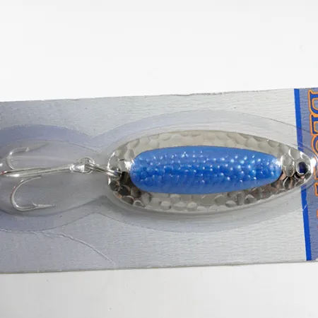 Blue Fox Pixee Skeddrag, Nickel / Blå, 14g, Hamrad Yta, #1331