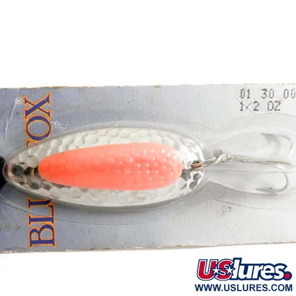 Blue Fox Pixee Skeddrag, Nickel / Fluo Orange, 14g, Hamrad, #1336