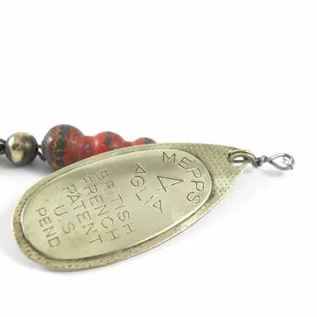 Mepps Aglia 4 Spinnare, Mässing, 9g, prickiga pärlor, #1347