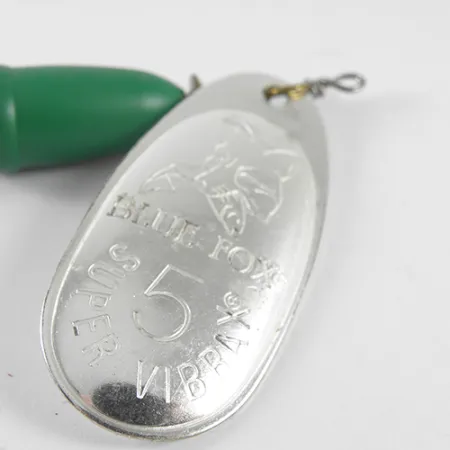 Blue Fox Super Vibrax 5 Spinnare, Nickel / Grön, 13g, Vibration, #1504