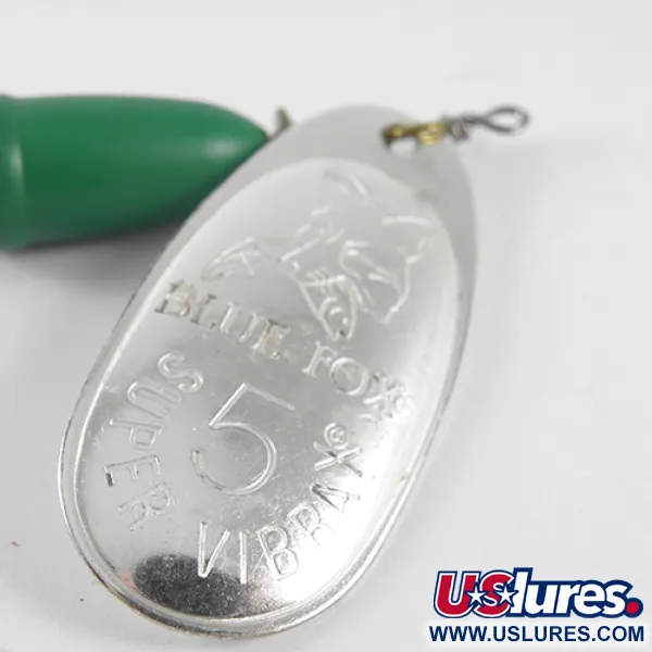 Blue Fox Super Vibrax 5 Spinnare, Nickel / Grön, 13g, Vibration, #1504
