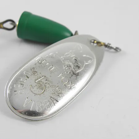 Blue Fox Super Vibrax 5 Spinnare, Nickel/Grön, 13g, Mässingskugg, #1505