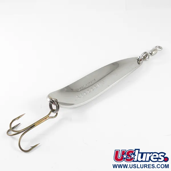 Luhr Jensen Krocodile Skeddrag, Nickel/Röd, 28g, Smal profil, #1509