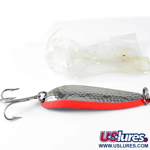 Luhr Jensen Krocodile Skeddrag, Nickel/Orange, 28g, Hamrad, #1531